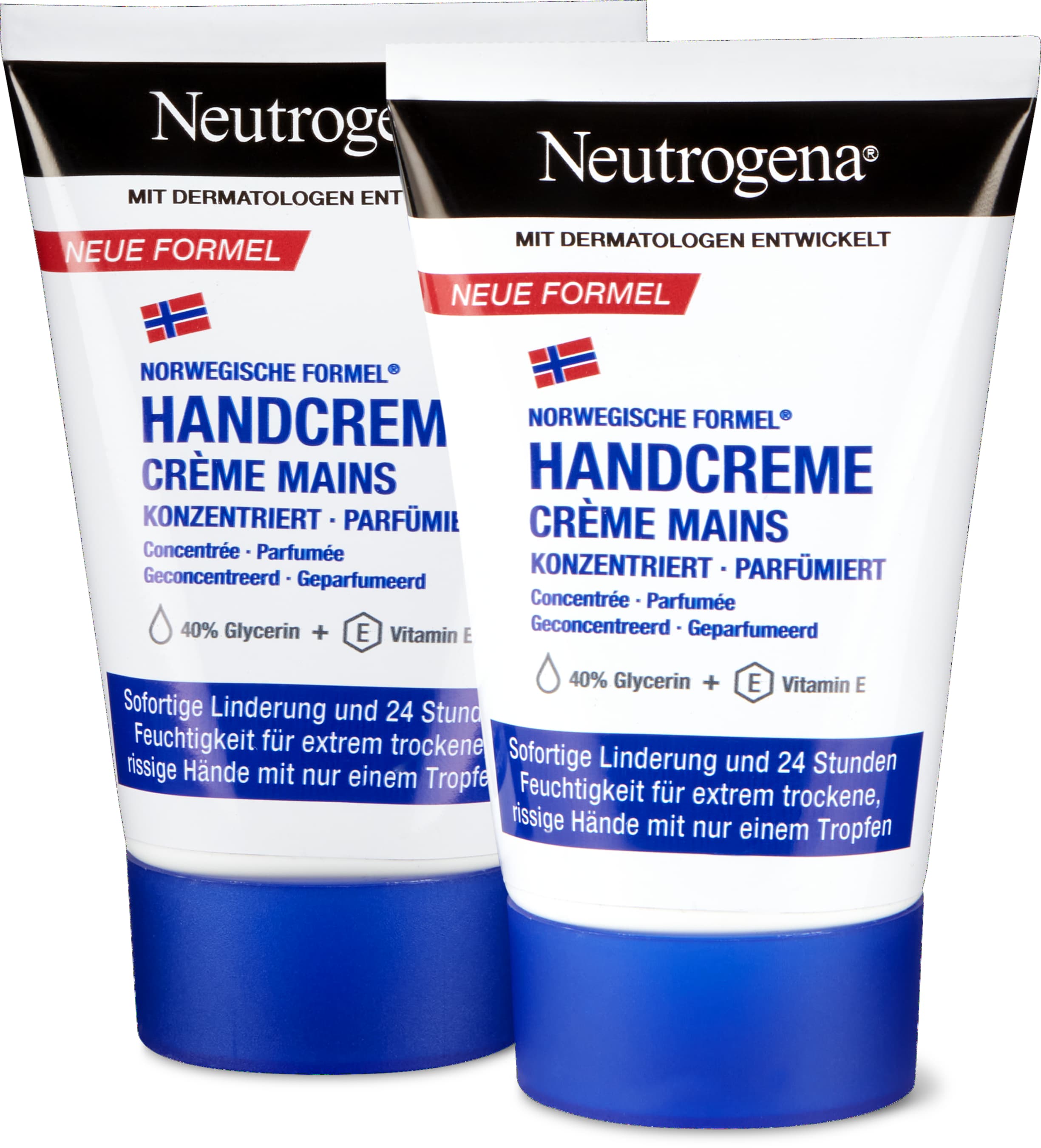 Neutrogena Crème mains parfumée, glycérine et vitamine E 2x50ml